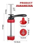 Cookie Press Set, Churro Maker with 12 Discs and 10 Cake Decorating Tips, Cookie Press for Biscuit and Churro, Red