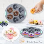 Tongjude 54 Pieces Silicone Baking Pans Set, 10 Silicone Cake Molds, Loaf Pan and Muffin Pans, Non-Stick Baking Cup, with Measuring Cups and Spoons Set, Grey