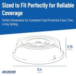 Carlisle FoodService Products 199307 Commercial Plastic Plate Cover, 10-3/4" to 11", Clear