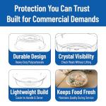 Carlisle FoodService Products 199307 Commercial Plastic Plate Cover, 10-3/4" to 11", Clear