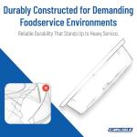 Carlisle FoodService Products 199307 Commercial Plastic Plate Cover, 10-3/4" to 11", Clear