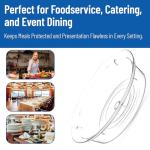 Carlisle FoodService Products 199307 Commercial Plastic Plate Cover, 10-3/4" to 11", Clear