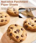 Unbleached Parchment Paper Baking Sheets, 9x13IN Precut Non-Stick Parchment Paper for Baking, Grilling, Air Fryer, Steaming-70 Sheets Unbleached Parchment Sheets for Bread Cup Cake Cookie And More