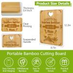 Gifts for Mom - "Recipe for a Special Mother" Personalized Cutting Board Set Mother Birthday Gifts, Bamboo-Made Engraved Utensil Set Best Gift Idea for Kitchen (Everything Tastes Better)