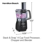 Hamilton Beach 4-Cup Mini Food Processor, Black