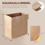 (15-Pack) Calvana Super Strong Compactor Bags, Heavy-Duty Kitchen Paper Trash Bags with Leak Proof Plastic Liner, Fits GE Model Compactors with Rectangular Containers, Includes 15 Sticker Seals