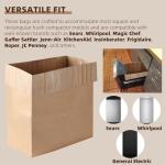 (15-Pack) Calvana Super Strong Compactor Bags, Heavy-Duty Kitchen Paper Trash Bags with Leak Proof Plastic Liner, Fits GE Model Compactors with Rectangular Containers, Includes 15 Sticker Seals