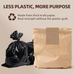 (15-Pack) Calvana Super Strong Compactor Bags, Heavy-Duty Kitchen Paper Trash Bags with Leak Proof Plastic Liner, Fits GE Model Compactors with Rectangular Containers, Includes 15 Sticker Seals