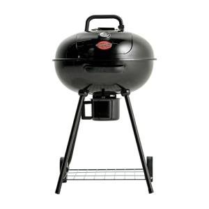 Char-Griller CG30040725 22-inch Kettle Charcoal Grill and Smoker - Steel, Black - 363 sq. in. Cooking Area