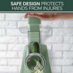 COOK WITH COLOR 5-in-1 Electric Slicer, 150W Food Prep Machine – Cheese Shredder, Fine & Coarse Graters, Potato Grater, Vegetable Slicer, Fruit, Salad Shooter, Compact Design for Bowl Prep, Green