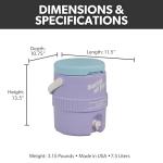 Igloo 2-Gallon Retro Party Water Jug Cooler, Lilac Breeze