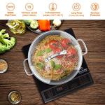 Duxtop 1800W Portable Induction Cooktop, Countertop Burner Included 5.7 Quarts Professional Stainless Steel Cooking Pot with Lid, Heavy Impact-bonded Bottom