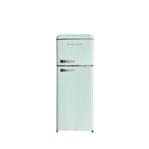 Frigidaire, 2 Door Apartment Size RETRO Refrigerator with Top Freezer, Chrome Handles, 7.5 cu ft, GREEN