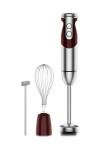 3- in-1 Immersion Hand blender, Powerful MOTOR & Stainless Steel Stick Blender, 4 Sharp Blades with Whisk, Milk Frother Attachments