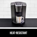 GORILLA GRIP Silicone Coffee Mat, Espresso Drink Bar Station Accessories, Use Under Machine, Waterproof Heat Resistant Multi-Use Dish Drying Mats, Stays in Place, Kitchen Home Decor, 11.5x18.5, Black