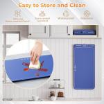 Warming Mat for Food Extra Large 32"x15", Electric Silicone Food Warmer Trays for Chafing Dishes & Buffet,Portable Countertop Food Warmers for Parties, 7-Level Temp 8-Hour Timer， Blue