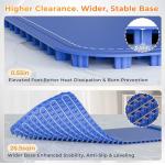 Warming Mat for Food Extra Large 32"x15", Electric Silicone Food Warmer Trays for Chafing Dishes & Buffet,Portable Countertop Food Warmers for Parties, 7-Level Temp 8-Hour Timer， Blue