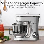 Kitchen in the Box Stand Mixer, 900W 8.5 QT Kitchen Electric Mixer, 10-Speed Large Capacity Tilt-head Food Mixer with Dough Hook, Wire Whip, Flat Beater & Splash Guard (Silver)