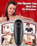 One Touch Electric Can Opener Fits All Can Sizes, Electric Can Openers for Kitchen Food Safe with Smooth Edge, Kitchen Gadgets Automatic Can Opener for Seniors, Arthritis and Chef（Black)