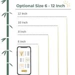 Bonsucee 10" Bamboo Skewers (100PCS) for Grilling, BBQ, Shish Kebobs, Fruit, Appetizers, Chocolate Fountains, Cocktail Picks, Picnic& Crafting, Φ=4mm, Optional Sizes 6"/8"/12"