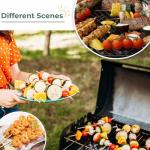 Bonsucee 10" Bamboo Skewers (100PCS) for Grilling, BBQ, Shish Kebobs, Fruit, Appetizers, Chocolate Fountains, Cocktail Picks, Picnic& Crafting, Φ=4mm, Optional Sizes 6"/8"/12"