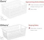 Orgneas Freezer Organizer Bins, Freezer Baskets for Chest Freezer and Upright Freezer Refrigerator Dividers Frozen Meats Storage Containers Organizer for Fruits and Vegetables, 5 Packs