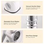 Rotary Cheese Grater Hand Crank, Kitchen Mandolin Vegetable Cheese Shredder with 3 Interchangeable Blades,Easy Clean Rotary Grater with Handle,Kitchen Grater Grinder for Cutting Cheese,Vegetable Nuts