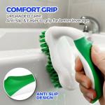 Scrub Brush Crevice Cleaning Brush - 6 Pack, Upgraded Scrub Brushes for Cleaning, Heavy-Duty Scrub Brush, Stiff Bristles Cleaning Brush, for Kitchen, Bathtub, Floor and Wall Surfaces, Green