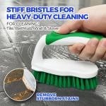 Scrub Brush Crevice Cleaning Brush - 6 Pack, Upgraded Scrub Brushes for Cleaning, Heavy-Duty Scrub Brush, Stiff Bristles Cleaning Brush, for Kitchen, Bathtub, Floor and Wall Surfaces, Green