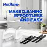 Scrub Brush Crevice Cleaning Brush - 6 Pack, Upgraded Scrub Brushes for Cleaning, Heavy-Duty Scrub Brush, Stiff Bristles Cleaning Brush, for Kitchen, Bathtub, Floor and Wall Surfaces, Green