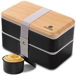 Sinnsally Bento Box Adult Lunch Box with Compartments for Women & Men,(47oz)Stackable Japanese Bento Lunchbox,Rectangle Lunchable Food Container with Utensil Set,Leak-Proof & Microwave/Dishwasher Safe