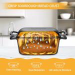 3.6QT Oval Dutch Oven for Bread Baking - Pre-Seasoned Cast Iron Sourdough Bread Pan with Lid