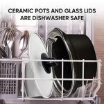 Sunvivi Dual Pot Slow Cooker, 2 Pot Small Mini Crock Buffet Server and Warmer, Upgraded Oval Ceramic Double Pot Buffet Food Warmer Adjustable Temp Glass Lid, Total 2.5 Quarts