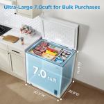 Midea MERC07C4BAWW 7.0 Cubic Feet Chest Freezer Cu.ft-Convertible, White