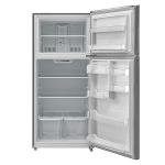 West Bend Apartment Refrigerator Freestanding Dual Door Design Fridge with Top Freezer, Adjustable Electronic Control and Frost Free Defrost, for Condo, House, Small Kitchen Use, 18-Cu.Ft, Metallic