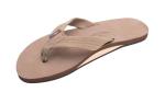 Dark Brown Men's Premier Leather Sandals with 1" Strap by Rainbow