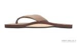 Dark Brown Men's Premier Leather Sandals with 1" Strap by Rainbow
