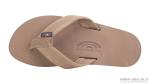 Dark Brown Men's Premier Leather Sandals with 1" Strap by Rainbow
