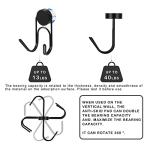 Buelkmag Magnetic Hooks 304 Stainless Steel Hooks Heavy Duty Magnets Hanging Hooks for Refrigerator Grill Toolbox Outdoor,Cruise Essentials Camper Accessories,4pack(Black,1.1in-2 40Lbs)