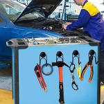 Buelkmag Magnetic Hooks 304 Stainless Steel Hooks Heavy Duty Magnets Hanging Hooks for Refrigerator Grill Toolbox Outdoor,Cruise Essentials Camper Accessories,4pack(Black,1.1in-2 40Lbs)