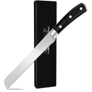 ProudMoore Bread Knife 8 inch, Serrated Knife for Homemade Bread, High Carbon Stainless Steel Blade, Ergonomic Handle and Full Tang Design, Sourdough Slicer, Cake Cutter for Baking & Kitchen Tools