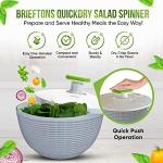 Brieftons 6.2-Quart Salad Spinner with Bowl