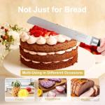 ProudMoore Bread Knife 8 inch, Serrated Knife for Homemade Bread, High Carbon Stainless Steel Blade, Ergonomic Handle and Full Tang Design, Sourdough Slicer, Cake Cutter for Baking & Kitchen Tools