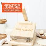 IMUSA 7.5” Pine Wood Tortilla Press – Authentic Mexican Tortilla Maker & Roti Maker for Homemade Tortillas, Quesadillas, Arepas & More