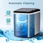 EUHOMY Nugget Ice Maker Countertop, Ready in 8 Mins, Self-Cleaning, 34lbs/24H Portable Ice Maker Machine with Ice Scoop & Basket, Sonic Ice Makers with Chewable Pellet Ice for Home/Party/RV/Camping
