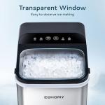 EUHOMY Nugget Ice Maker Countertop, Ready in 8 Mins, Self-Cleaning, 34lbs/24H Portable Ice Maker Machine with Ice Scoop & Basket, Sonic Ice Makers with Chewable Pellet Ice for Home/Party/RV/Camping