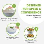 Brieftons 6.2-Quart Salad Spinner with Bowl