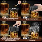 Electric Whiskey Smoker Kit: Old Fashioned Drink Smoker Kit with 6 Flavors Wood Chips, Whiskey Smoker Infuser Kit, No Butane Needed Bourbon Smoker Kit with RGB light and battery level display