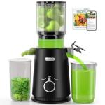 ECOSELF Juicer Machines Easy to Clean, with Wide Mouth & Large Feed Chute, Cold Press Juicer For Whole Fruits & Vegetables, Slow Masticating Self Feeding for Juice Extractor Machine, High Juice Yield