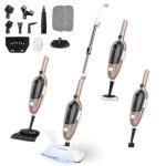 Steam Mop - All-in-one Powerful Handheld Steam Cleaner Detachable Floor Steamer with 11 Accessories, MultiPurpose Steamer for Hardwood Floors, Clothes,Windows,Tiles,Carpet, Whole Home Use, Rose Gold